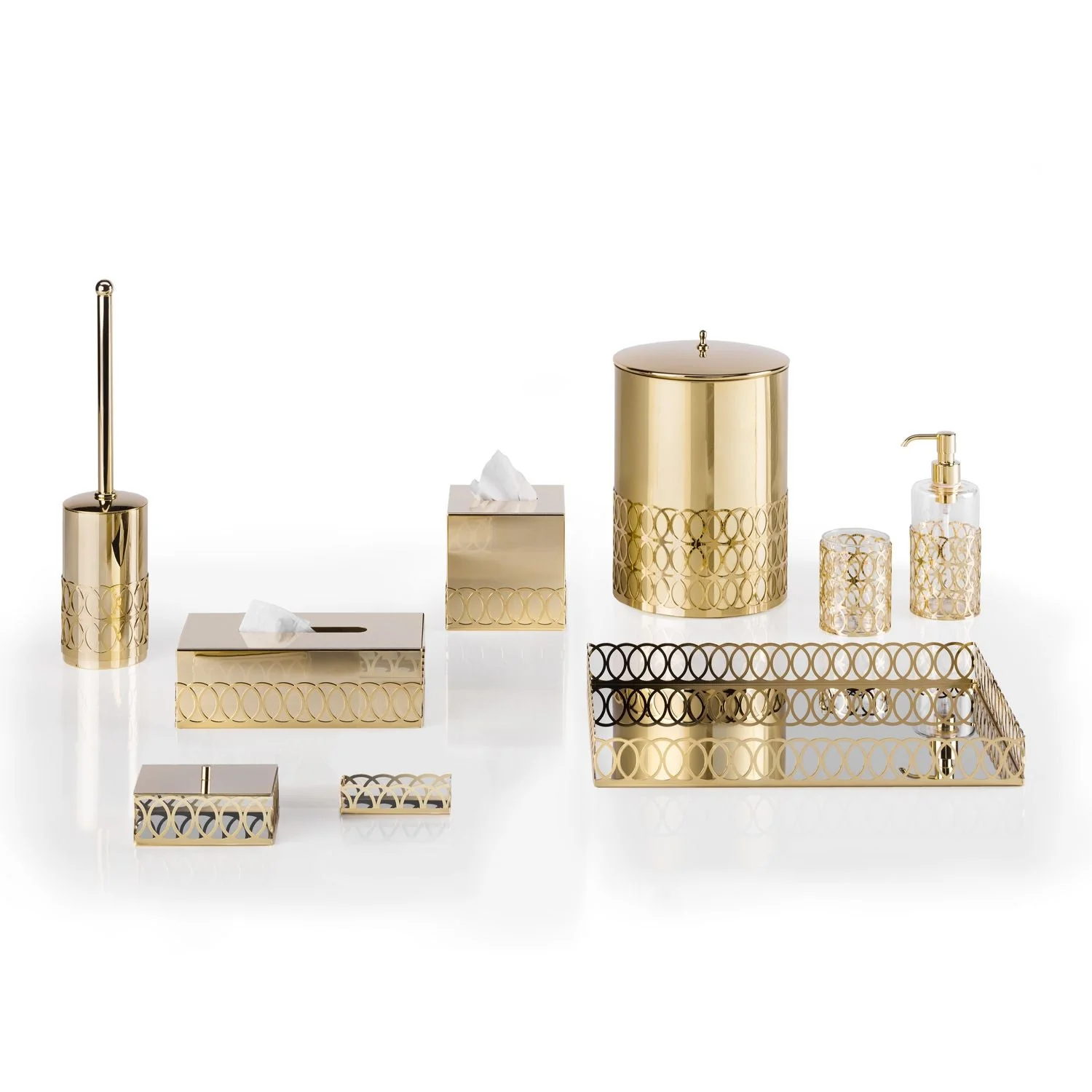 Комплект аксессуаров для ванной комнаты Villari Contemporary New York Gold Комплект аксессуаров для ванной комнаты Villari Contemporary New York Gold (Италия)