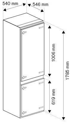 Встраиваемый холодильник Bertazzoni REF60BIS 3 Встраиваемый холодильник Bertazzoni REF60BIS () 3