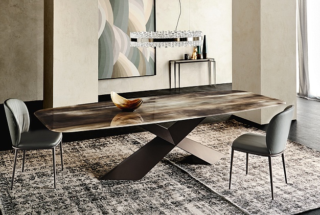 Стол обеденный Cattelan Italia Tyron Crystalart 1 Стол обеденный Cattelan Italia Tyron Crystalart (Италия) 1