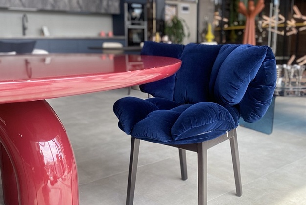 Стул Edra Blue Velvet 1 Стул Edra Blue Velvet (Италия) 1