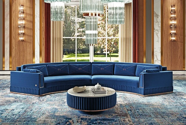 Диван Keoma Luxury Dante Circolare blue 1 Диван Keoma Luxury Dante Circolare blue (Италия) 1