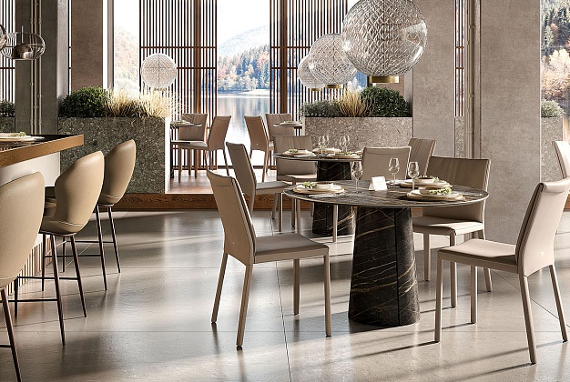 Стол Cattelan Italia Cuba Keramik Bistrot 1 Стол Cattelan Italia Cuba Keramik Bistrot (Италия) 1