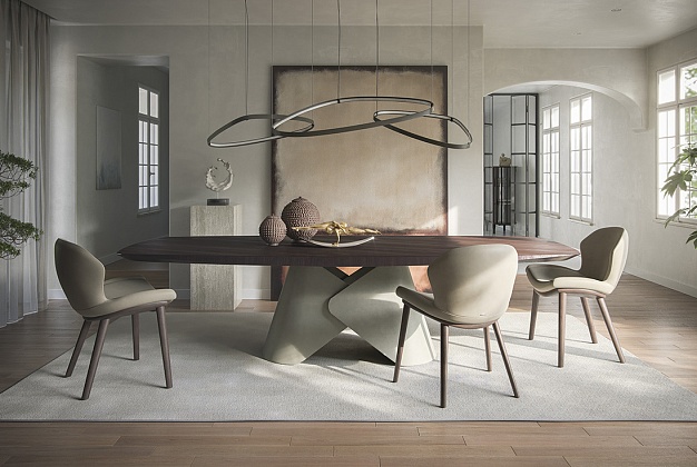 Стол обеденный Cattelan Italia Skyline Wood 1 Стол обеденный Cattelan Italia Skyline Wood (Италия) 1