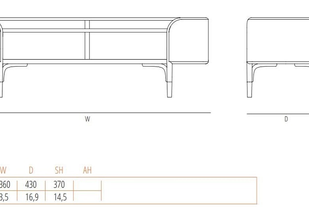 Банкетка Wiener GTV Design Mos 4 Банкетка Wiener GTV Design Mos (Италия) 4