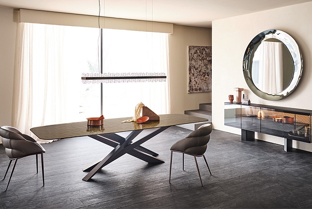 Стол обеденный Cattelan Italia Lancer Moonglass 1 Стол обеденный Cattelan Italia Lancer Moonglass (Италия) 1